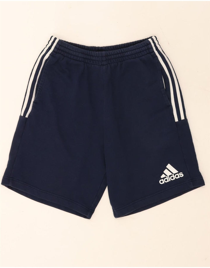 Męskie spodenki sportowe Adidas, średnie, granatowe, bawełniane