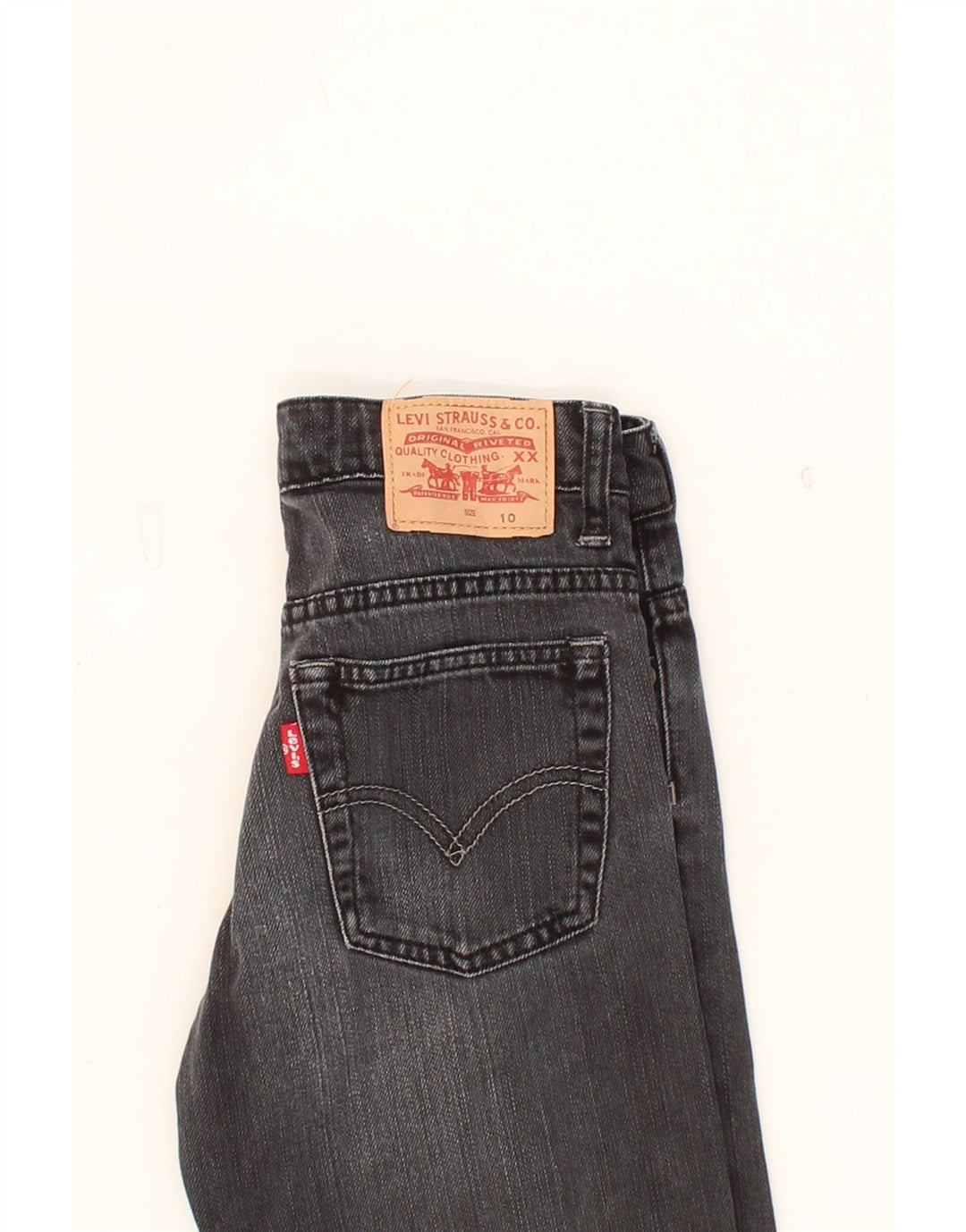 LEVI'S Boys Straight Jeans 9-10 Years W26 L26 Grey Cotton Vintage Levi's and Second-Hand Levi's from Messina Hembry 