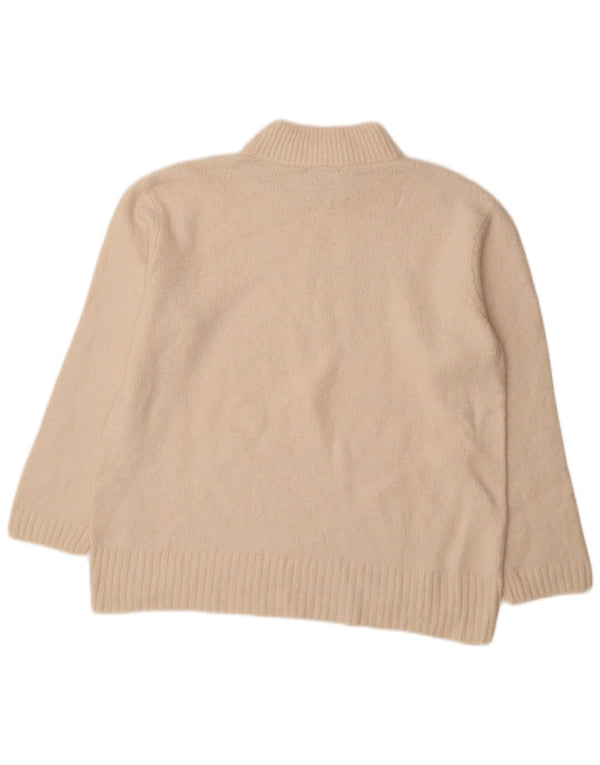 Sweter damski Massimo Dutti z golfem UK 16, duży w kolorze złamanej bieli