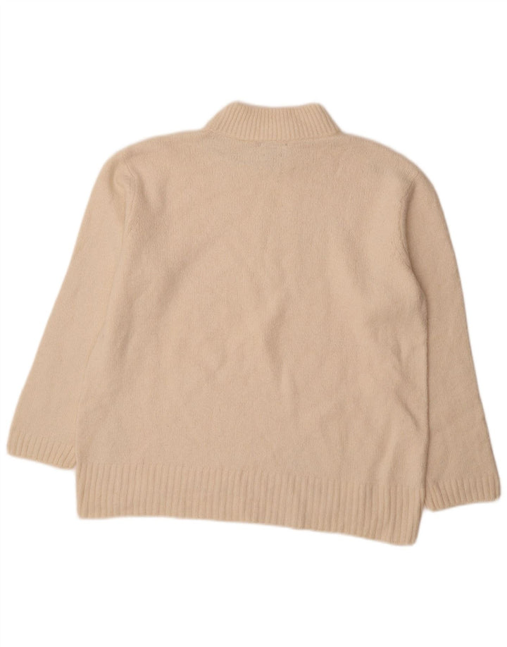 Sweter damski Massimo Dutti z golfem UK 16, duży w kolorze złamanej bieli