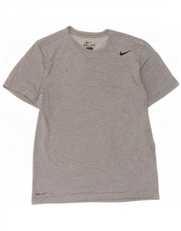 Męski T-shirt Nike Dri Fit, mały, szary, bawełniany