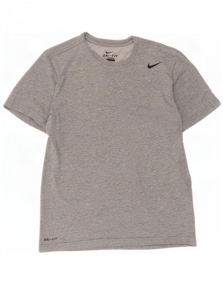 Męski T-shirt Nike Dri Fit, mały, szary, bawełniany