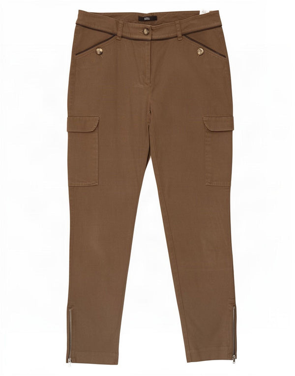 Marks & Spencer Damskie spodnie cargo UK 12 Medium W30 L27 Khaki