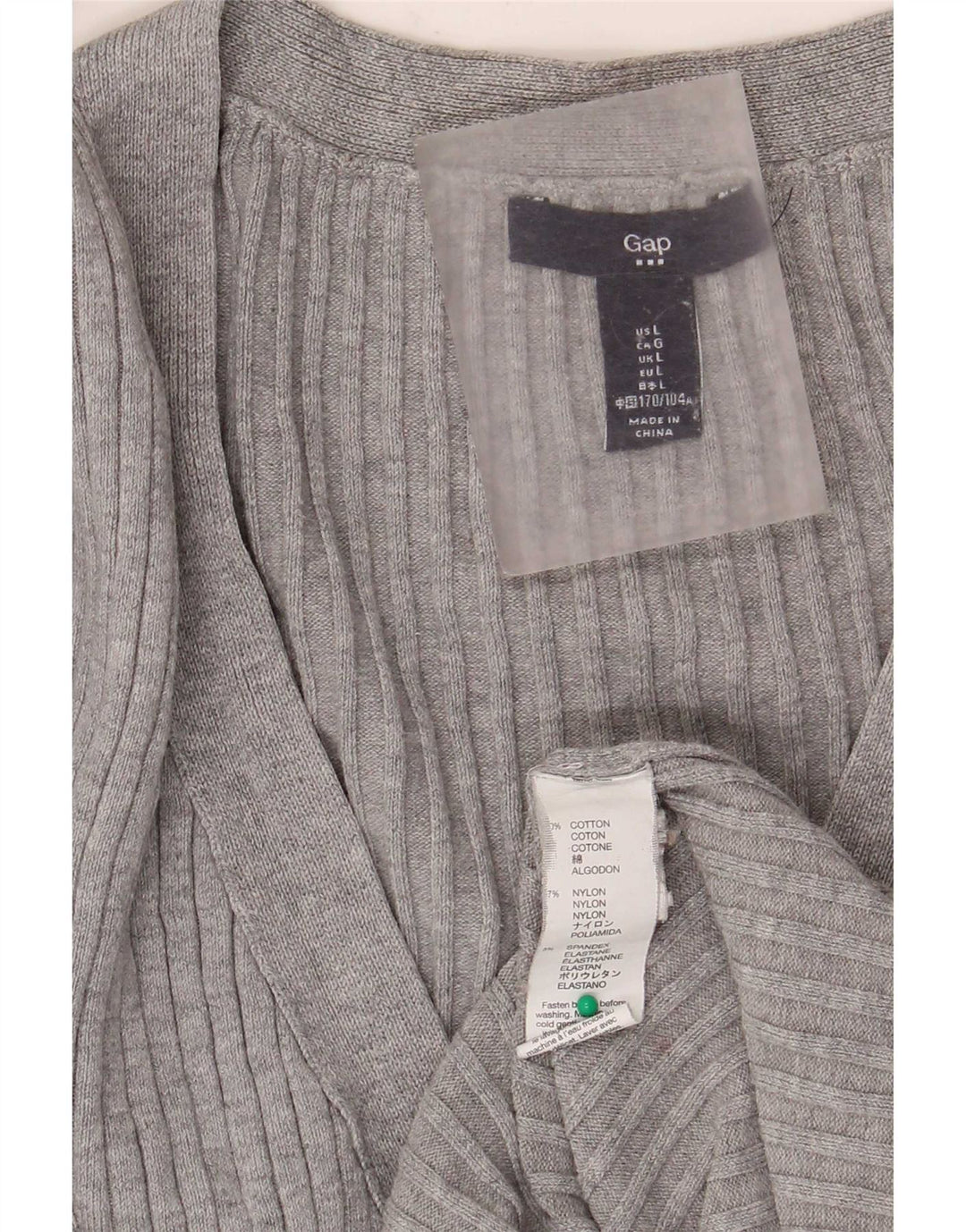 Sweter damski Gap Cardigan UK 14, duży, szary, bawełniany, klasyczny