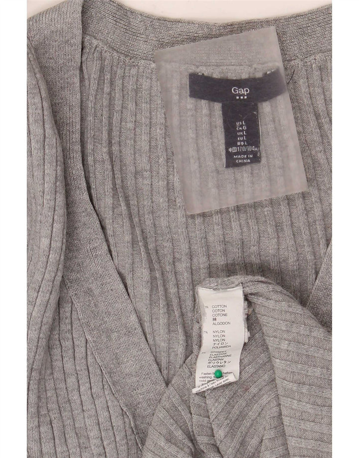 Sweter damski Gap Cardigan UK 14, duży, szary, bawełniany, klasyczny