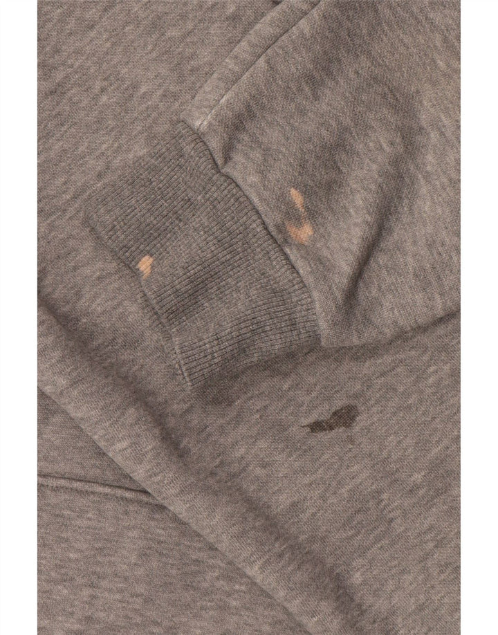 Męski sweter z kapturem Puma z grafiką, duży, szary, bawełniany