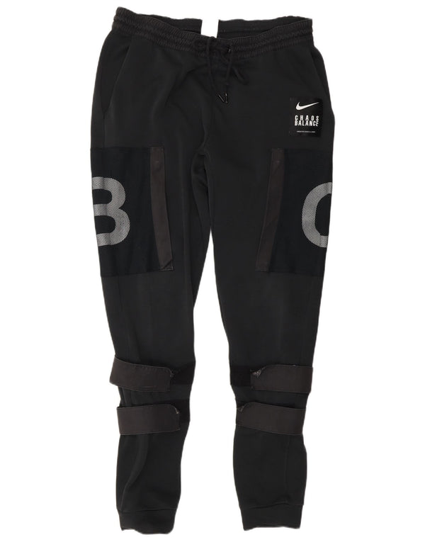 Męskie spodnie dresowe Nike Graphic, joggery, średni czarny poliester