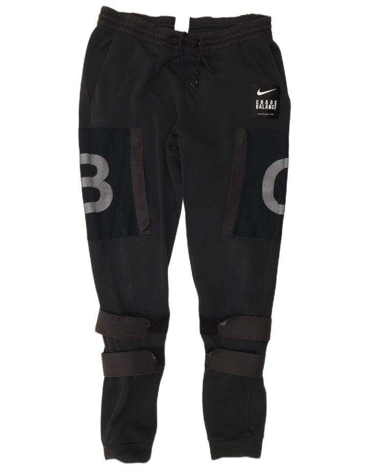 Męskie spodnie dresowe Nike Graphic, joggery, średni czarny poliester