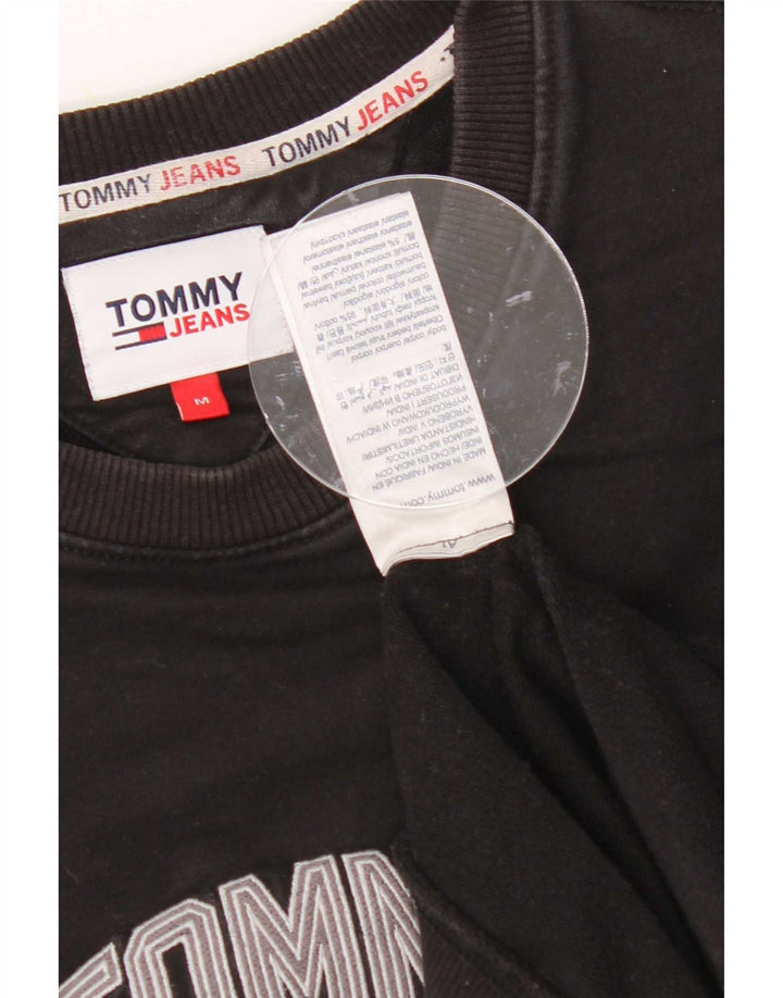 Męska bluza z grafiką Tommy Hilfiger, średnia czarna bawełna