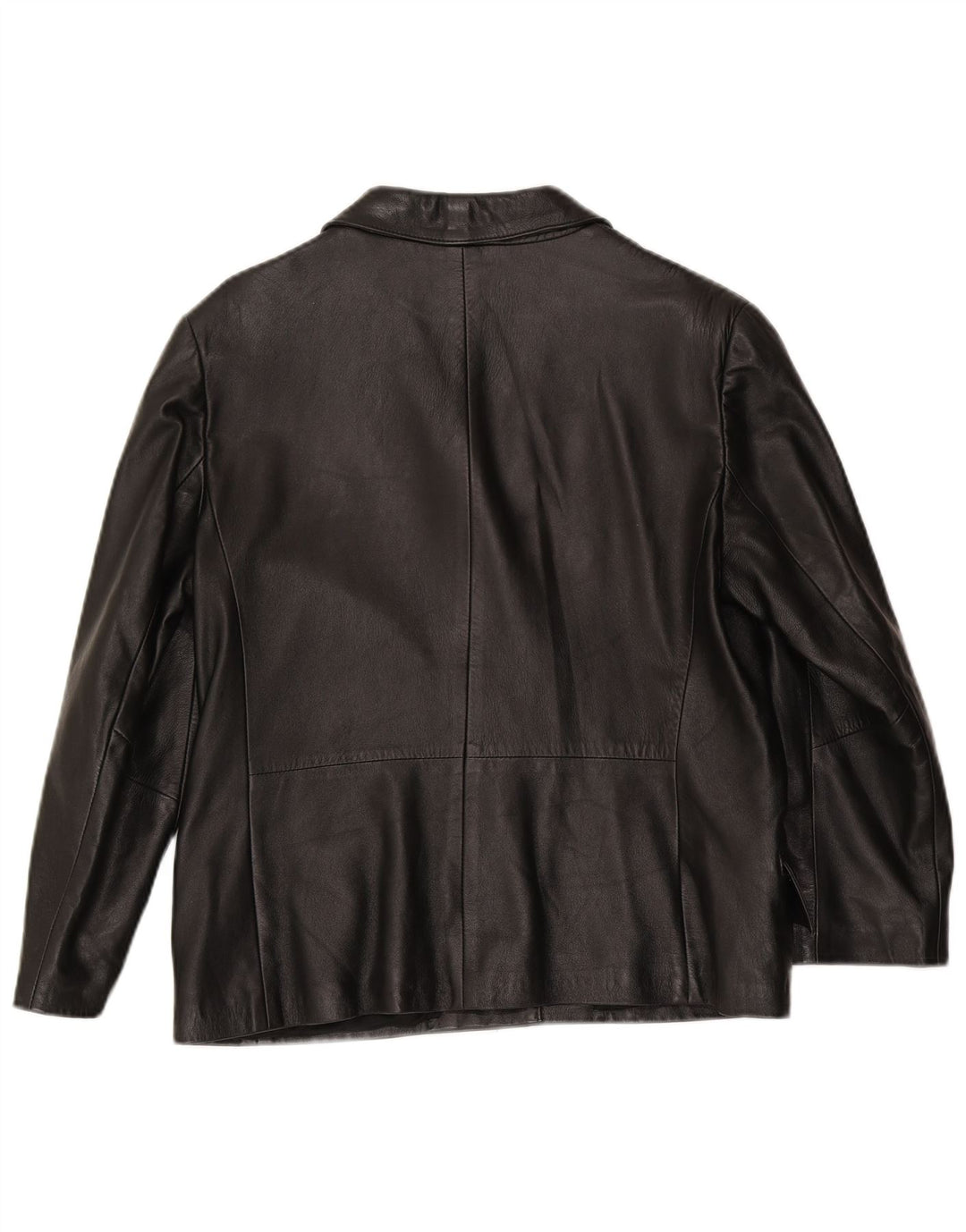 Vintage damska marynarka skórzana zapinana na 3 guziki IT 48 XL czarna skóra