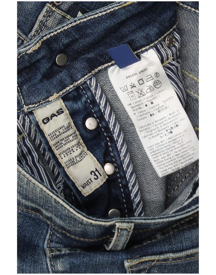 Męskie spodenki jeansowe Gas W31 Średnioniebieskie bawełniane