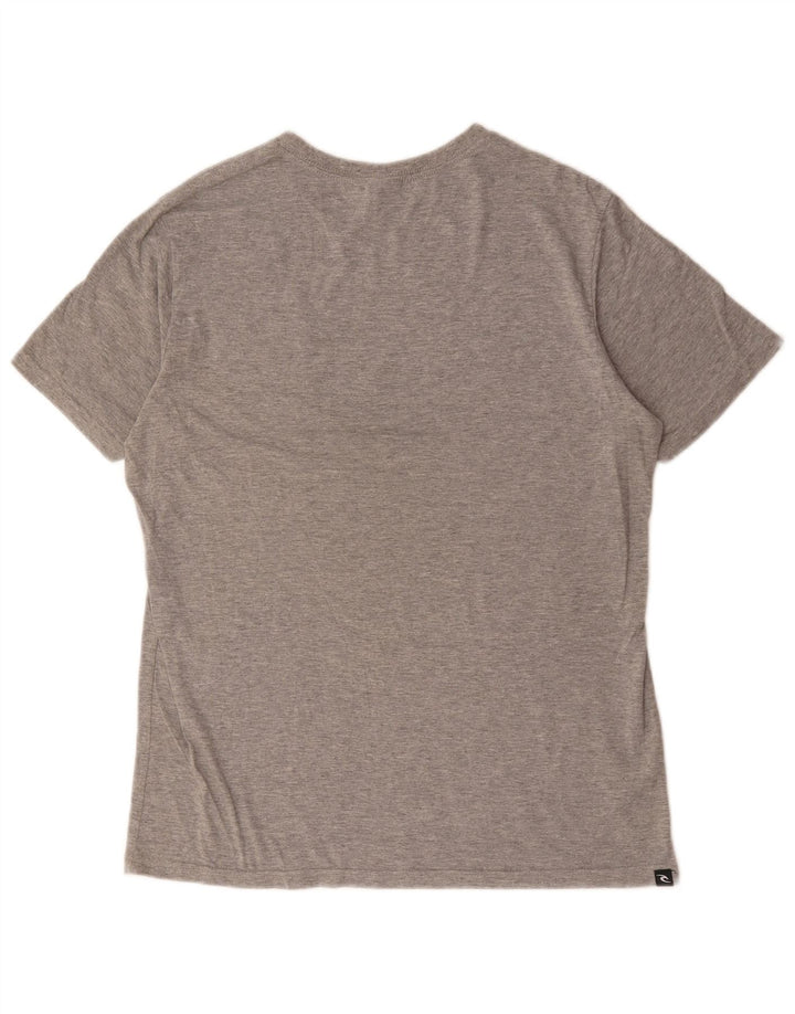 T-shirt męski Rip Curl, mały, szary, z bawełny w plamki
