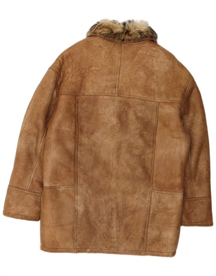 Męska kurtka shearling VINTAGE UK 36 Small Brown Shearling