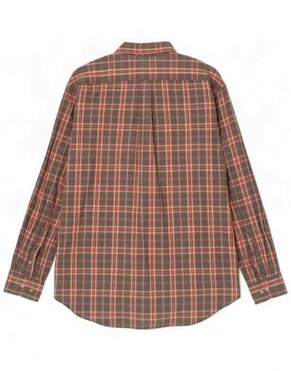 Koszula męska vintage XL, szara, bawełniana w kratę