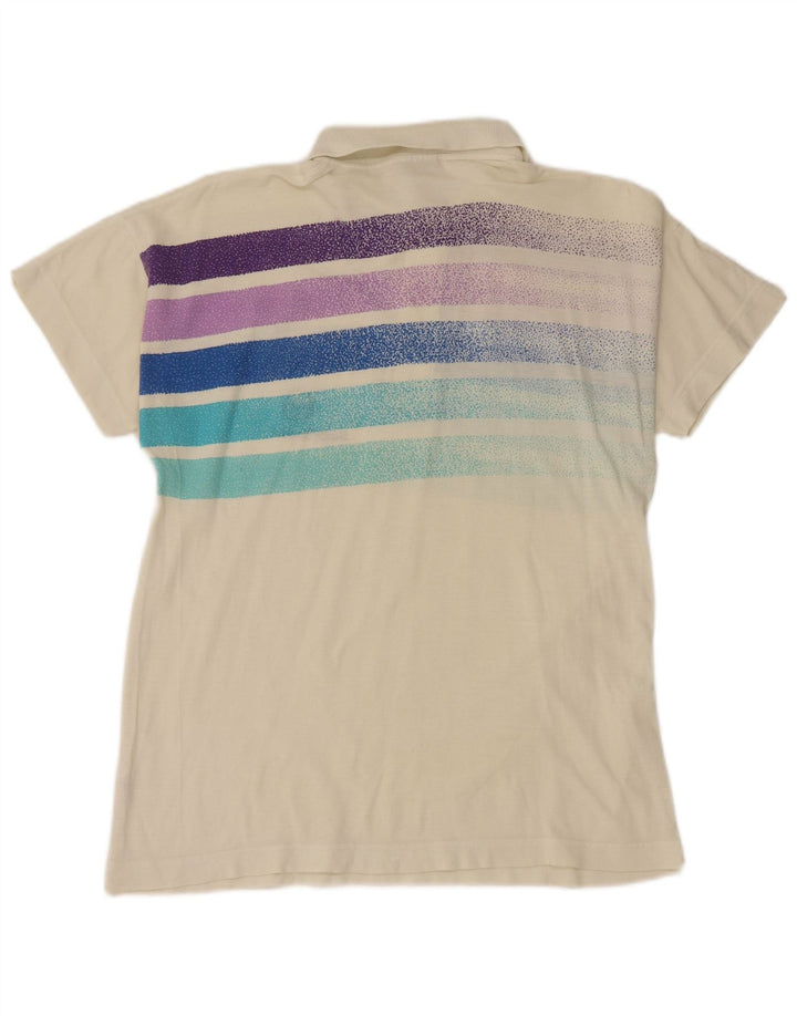 Męska koszulka polo SERGIO TACCHINI, mała, bawełniana w złamane białe paski