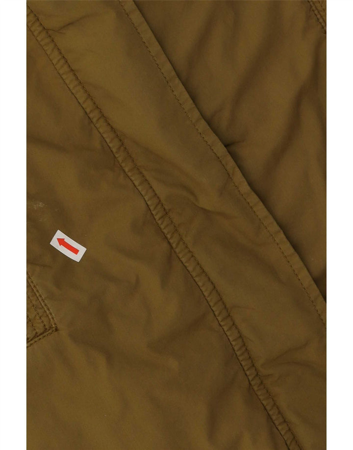 Vintage damska kurtka Sherpa Parka z kapturem, EU 40, średnia bawełna khaki