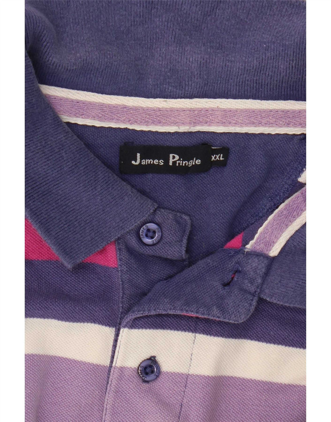 Męska koszulka polo James Pringle 2XL w fioletowe paski