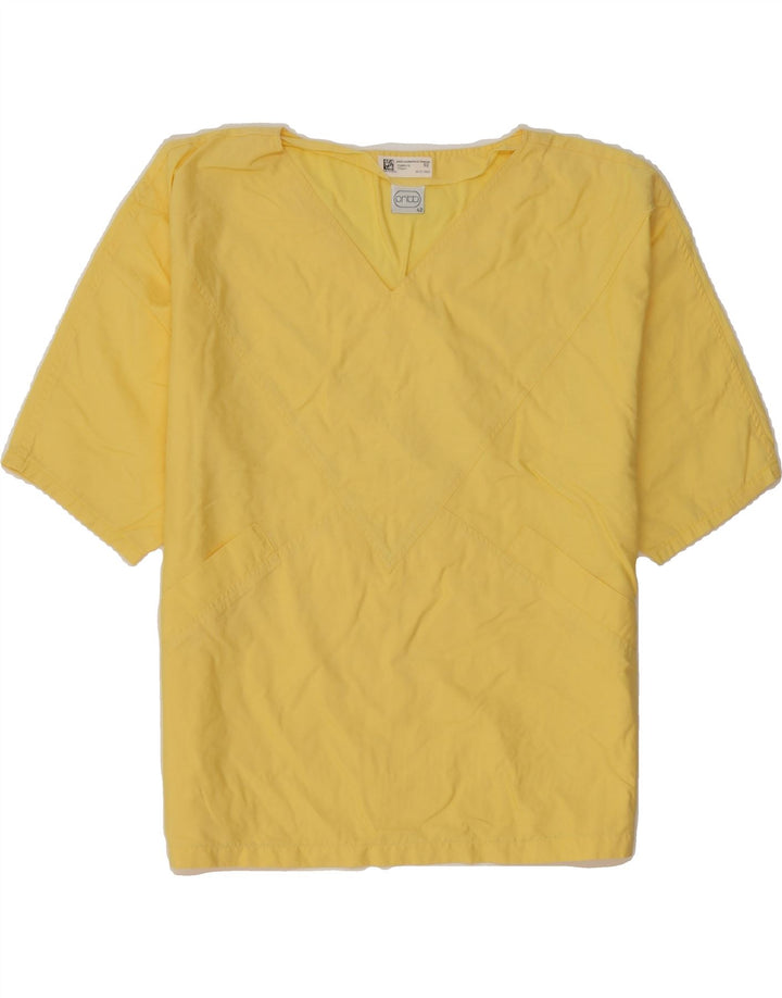 VINTAGE Womens Blouse Top EU 42 Large Yellow Vintage Vintage and Second-Hand Vintage from Messina Hembry 