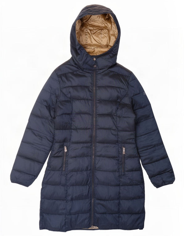 Płaszcz damski z kapturem i kapturem Rifle UK 14 Medium Navy Blue
