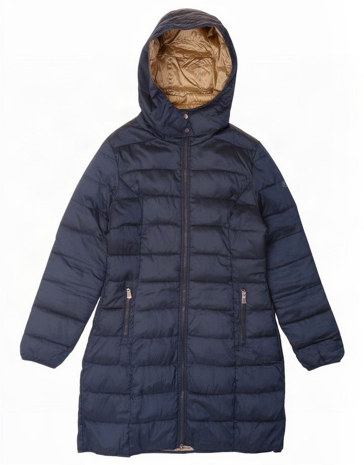 Płaszcz damski z kapturem i kapturem Rifle UK 14 Medium Navy Blue