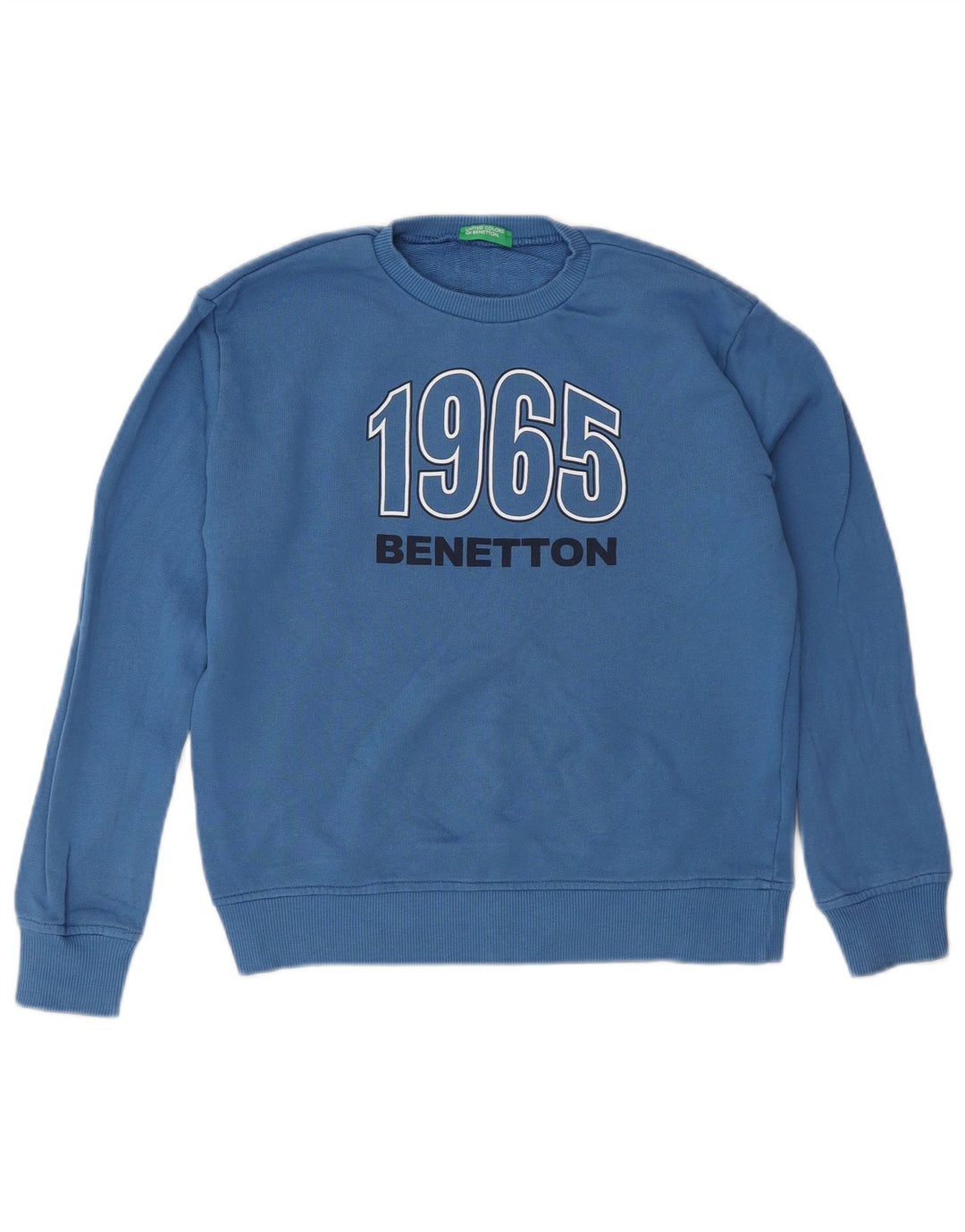 Bluza chłopięca Benetton z grafiką, duża, niebieska, bawełniana, 8-9 lat