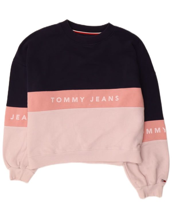 Damska bluza oversize Tommy Hilfiger UK 10, mała, granatowa