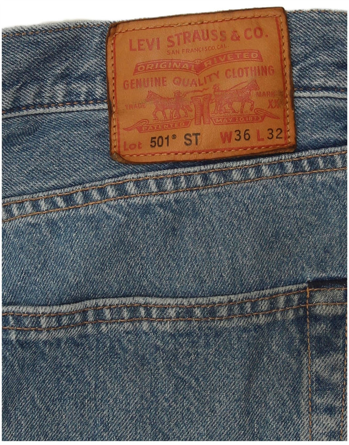 Męskie jeansy Levi's 501 Straight W36 L32 Niebieskie bawełniane