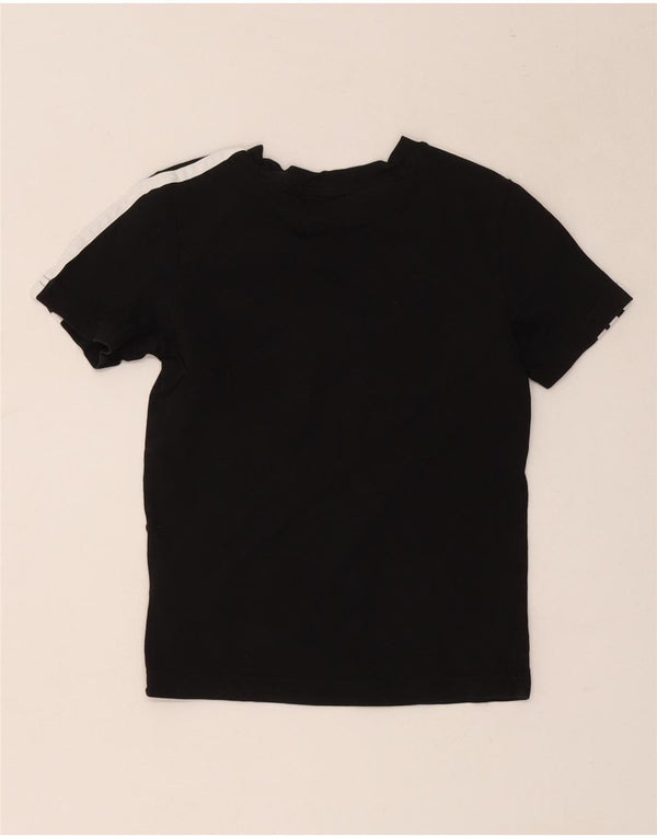 Adidas Chłopięcy T-shirt Top 7-8 Lat Czarna Bawełna