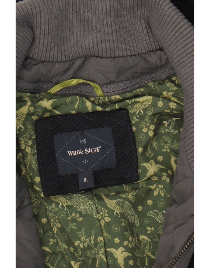 WHITE STUFF Mens Overcoat UK 42 XL Navy Blue Polyester