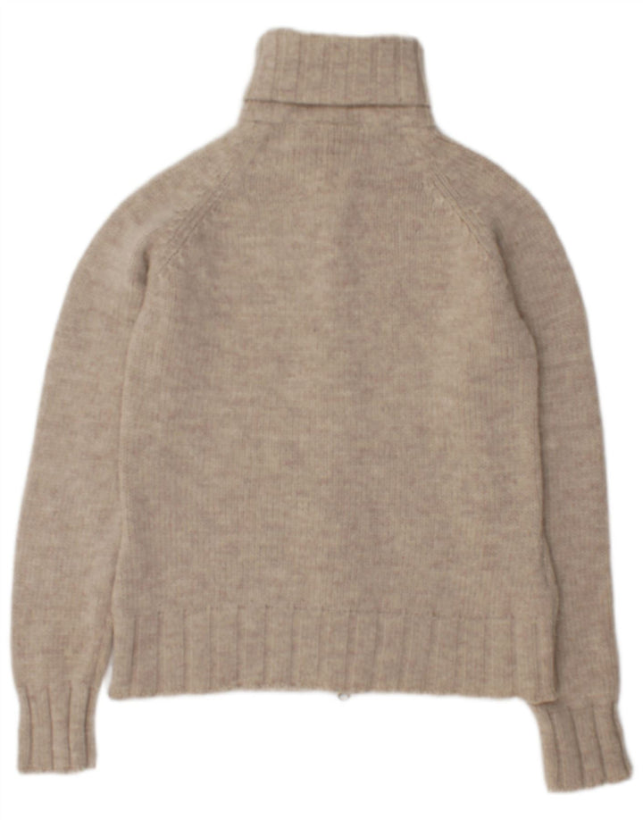 Damski sweter rozpinany Laura Ashley UK 14 Średni beżowy wełniany