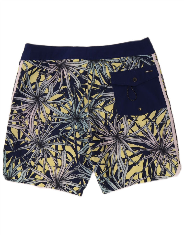 Męskie spodenki kąpielowe Quiksilver, duże, niebieskie, z poliestru w kwiaty