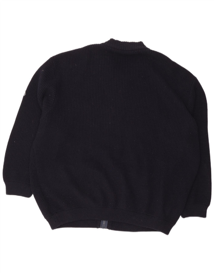 Vintage męski sweter oversize XL granatowy wełniany