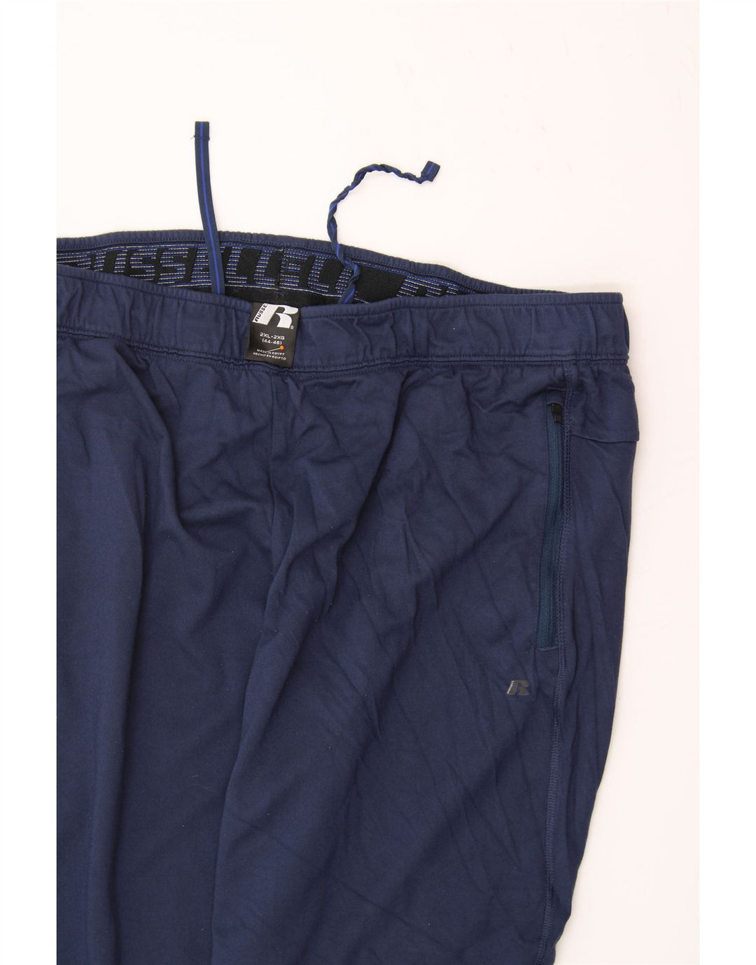 RUSSELL ATHLETIC Mens Tracksuit Trousers 2XL Navy Blue Rayon Vintage Russell Athletic and Second-Hand Russell Athletic from Messina Hembry 