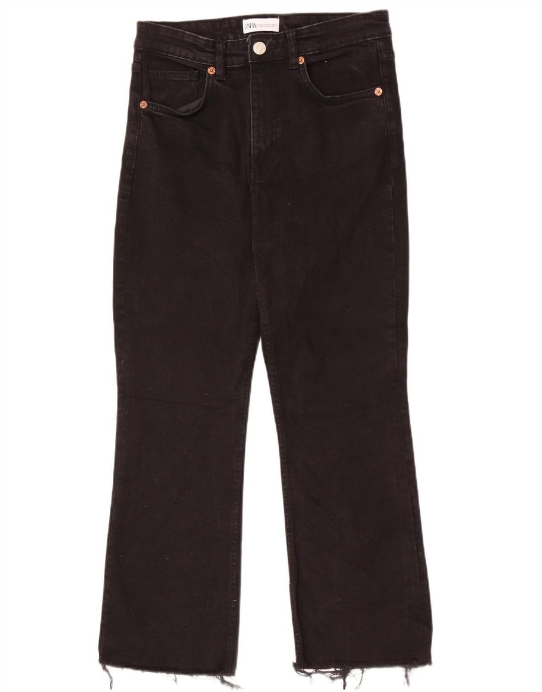 Damskie proste dżinsy Zara EU 40 Medium W30 L26 Czarna bawełna