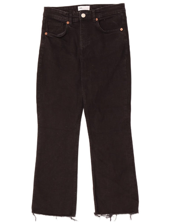 Damskie proste dżinsy Zara EU 40 Medium W30 L26 Czarna bawełna