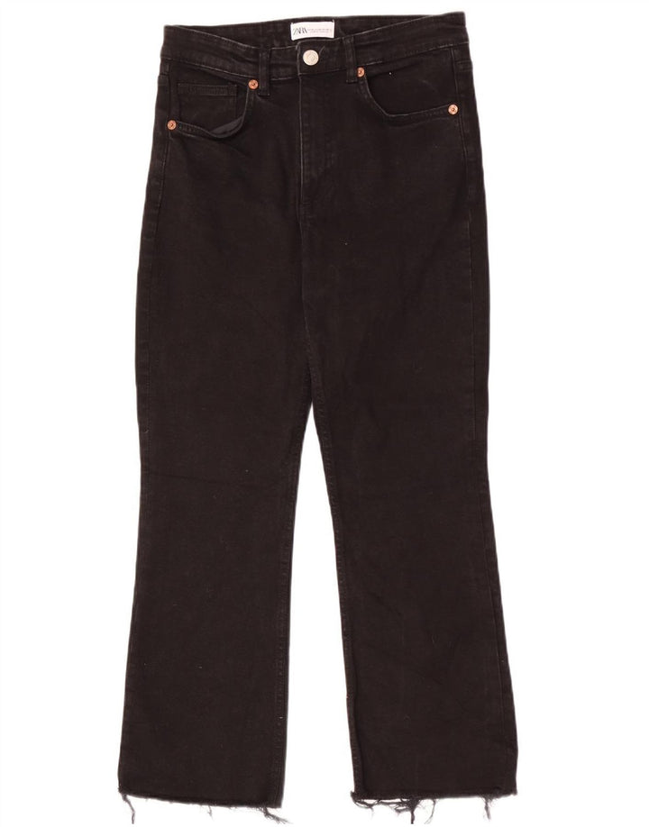Damskie proste dżinsy Zara EU 40 Medium W30 L26 Czarna bawełna