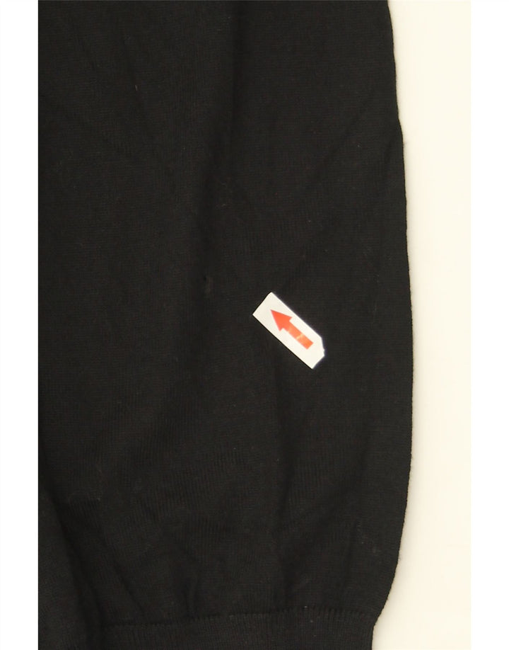 Marks & Spencer Męski sweter z dekoltem w kształcie litery V, 2XL, czarna wełna merynosów