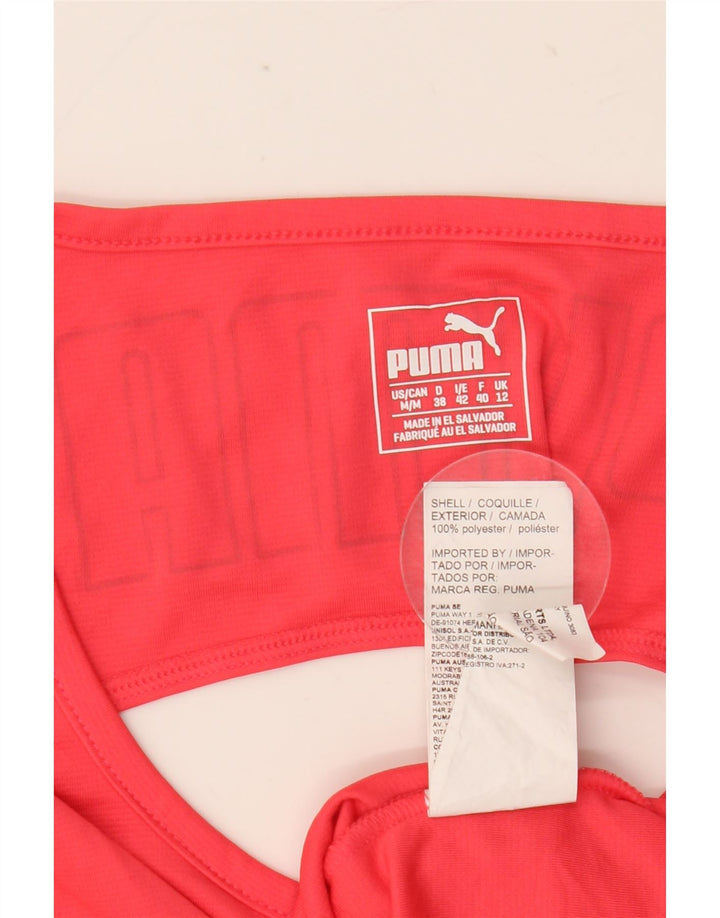 Damska koszulka z grafiką PUMA Top UK 12 Średni różowy poliester