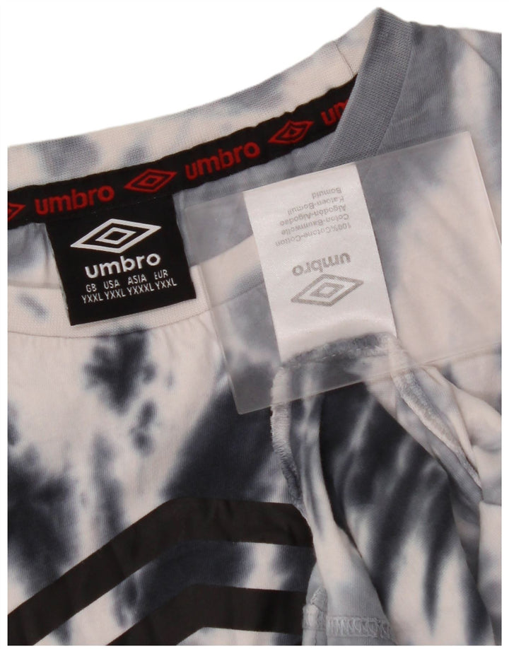 Chłopięcy T-shirt z grafiką UMBRO, 15-16 lat, 2XL, szary, bawełniany Tie Dye