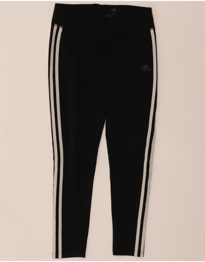 Damskie legginsy ADIDAS Climalite UK 8/10, małe, czarne, poliestrowe