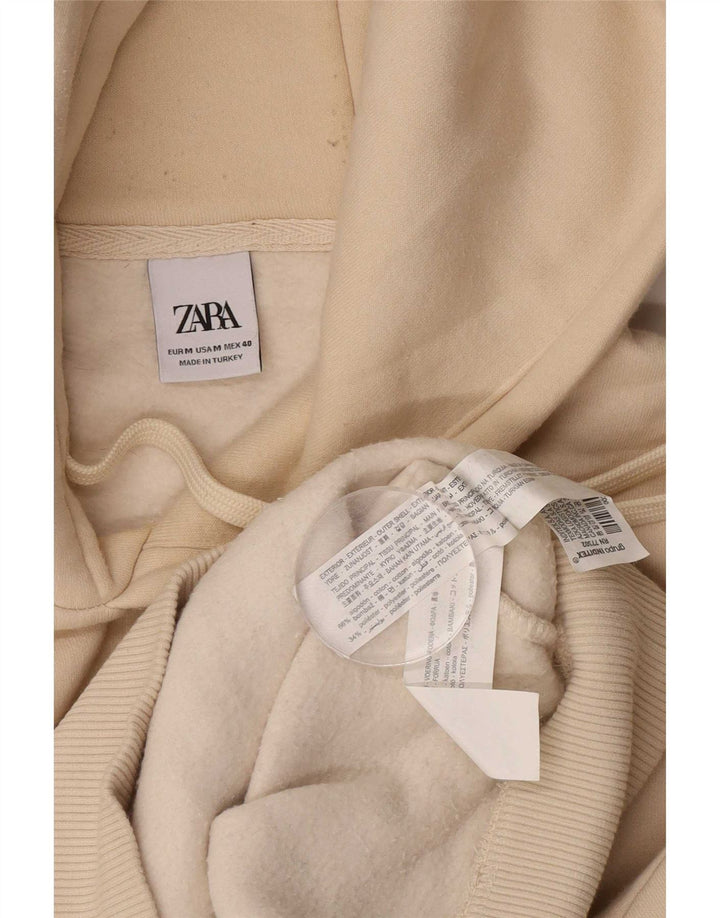 Męski sweter z kapturem Zara, średni beż, bawełna