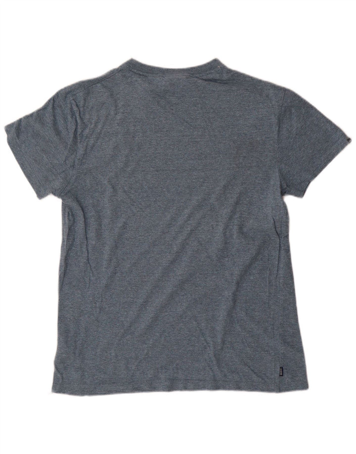 T-shirt męski Superdry, bawełniany, średni niebieski w cętki