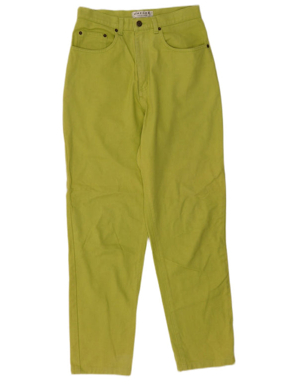 Damskie jeansy z wysokim stanem Jaeger UK 10 Small W26 L38 Zielona bawełna