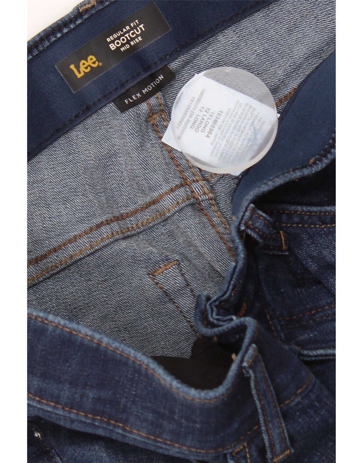 Damskie jeansy Lee Bootcut ze średnim stanem i regularnym krojem, US 12, duże, W32 L33, niebieskie