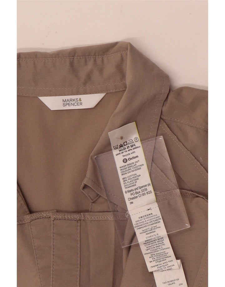 Damska bluzka koszulowa Marks & Spencer UK 18 XL, szara bawełna