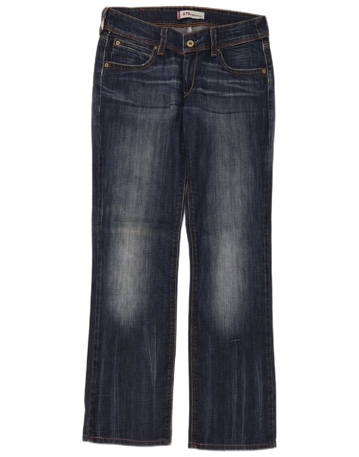 Damskie dżinsy Levi's 570 Straight W31 L31 Granatowa bawełna