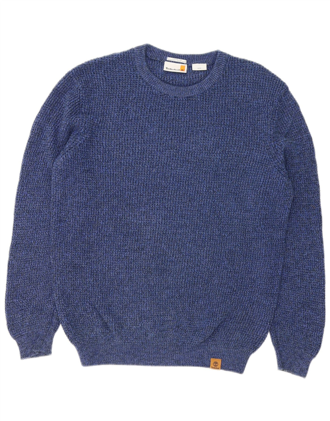 Męski sweter Timberland z okrągłym dekoltem, średnioniebieski, bawełniany