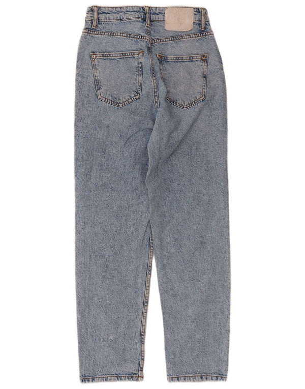 Damskie proste dżinsy Zara EU 34 2XS W24 L27 Niebieskie bawełniane