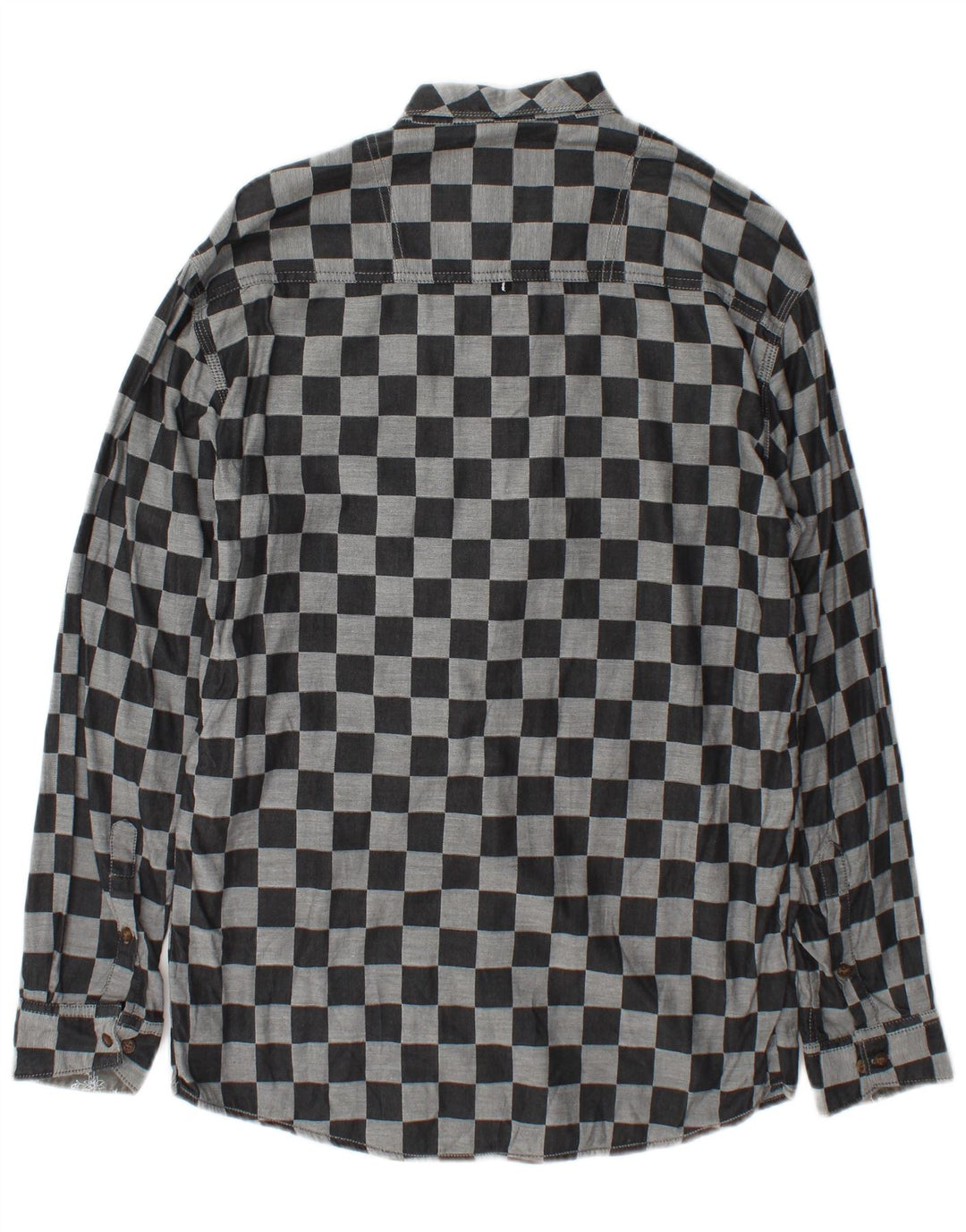 Koszula męska w stylu vintage, średnio szara, geometryczna
