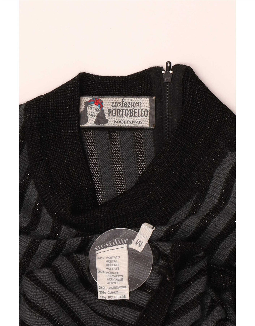 Damski sweter z golfem Portobello UK 14, średni czarny